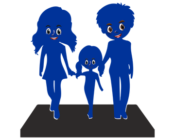 Family Bobbleheads Parents and one kid fully customized